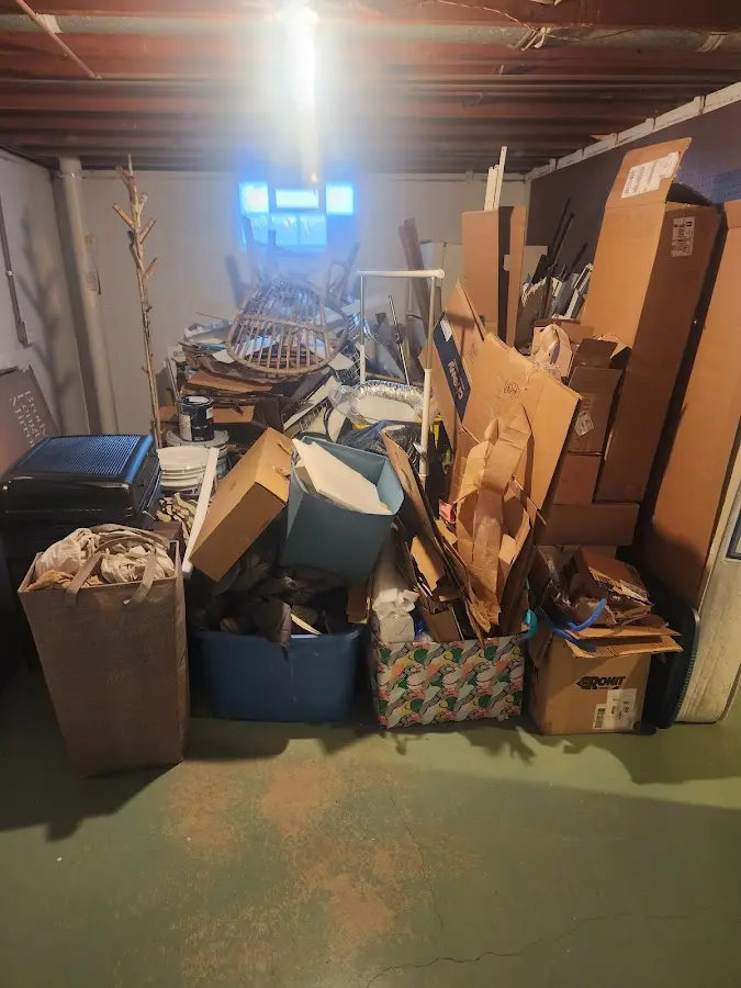 Roll-off dumpster container at job site for Roll Off Dumpster Rental in Morris